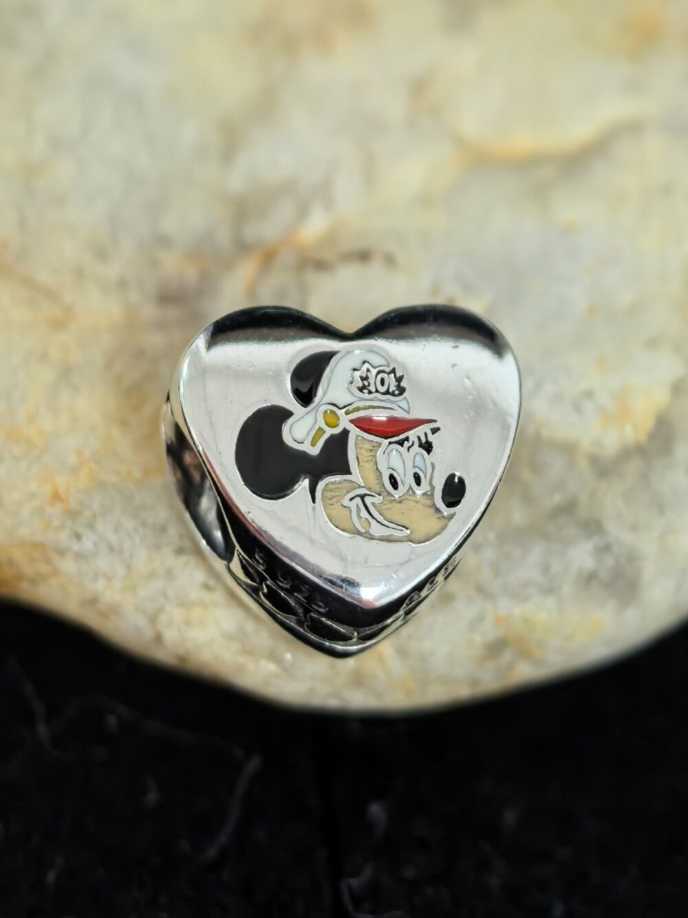 Pandora Disney Cruise Line Captain Minnie Heart Charm, S925 Silver (Women's)